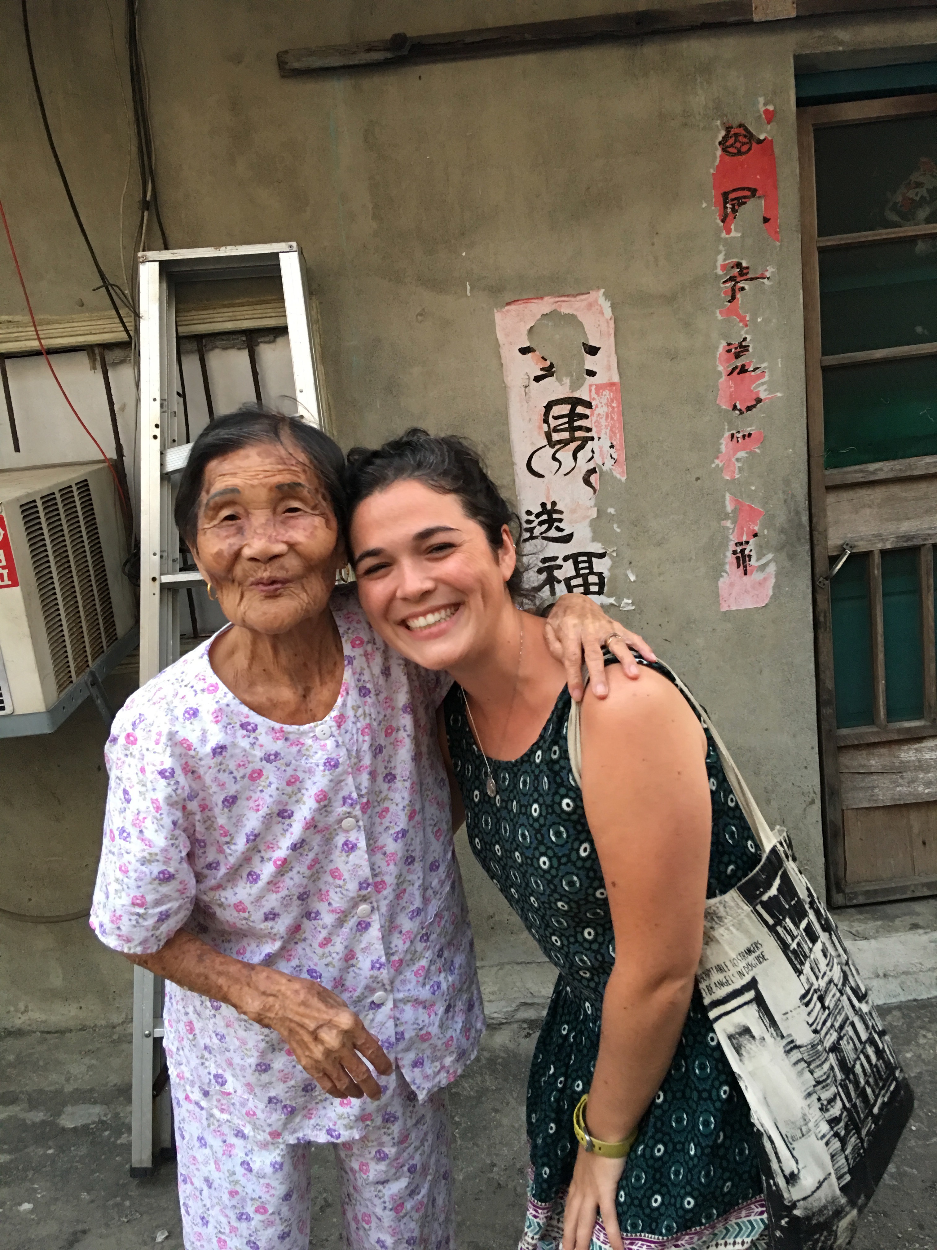 Reagan and her neighbor in Taiwan