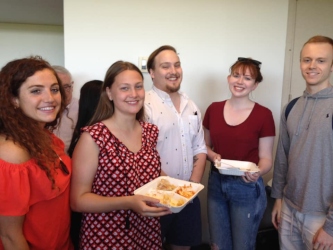 Isabel Vander Bleek and English Majors at the Spring Party