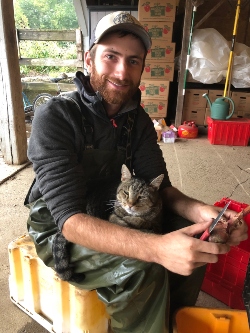 Jeff with a farm cat