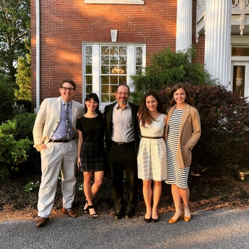 Joan at the 2019 Robert Penn Warren Circle with CUA students