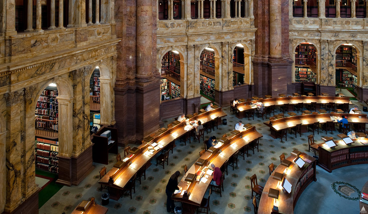 Reading room in the Library of Congress