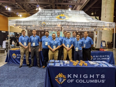 Tyler and the Knights of Columbus at a FOCUS Conference