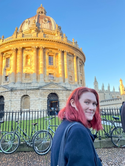 Amanda at the Radcliffe Camera