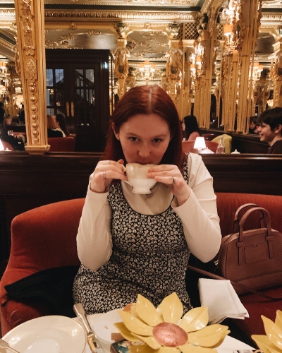 Amanda at afternoon tea